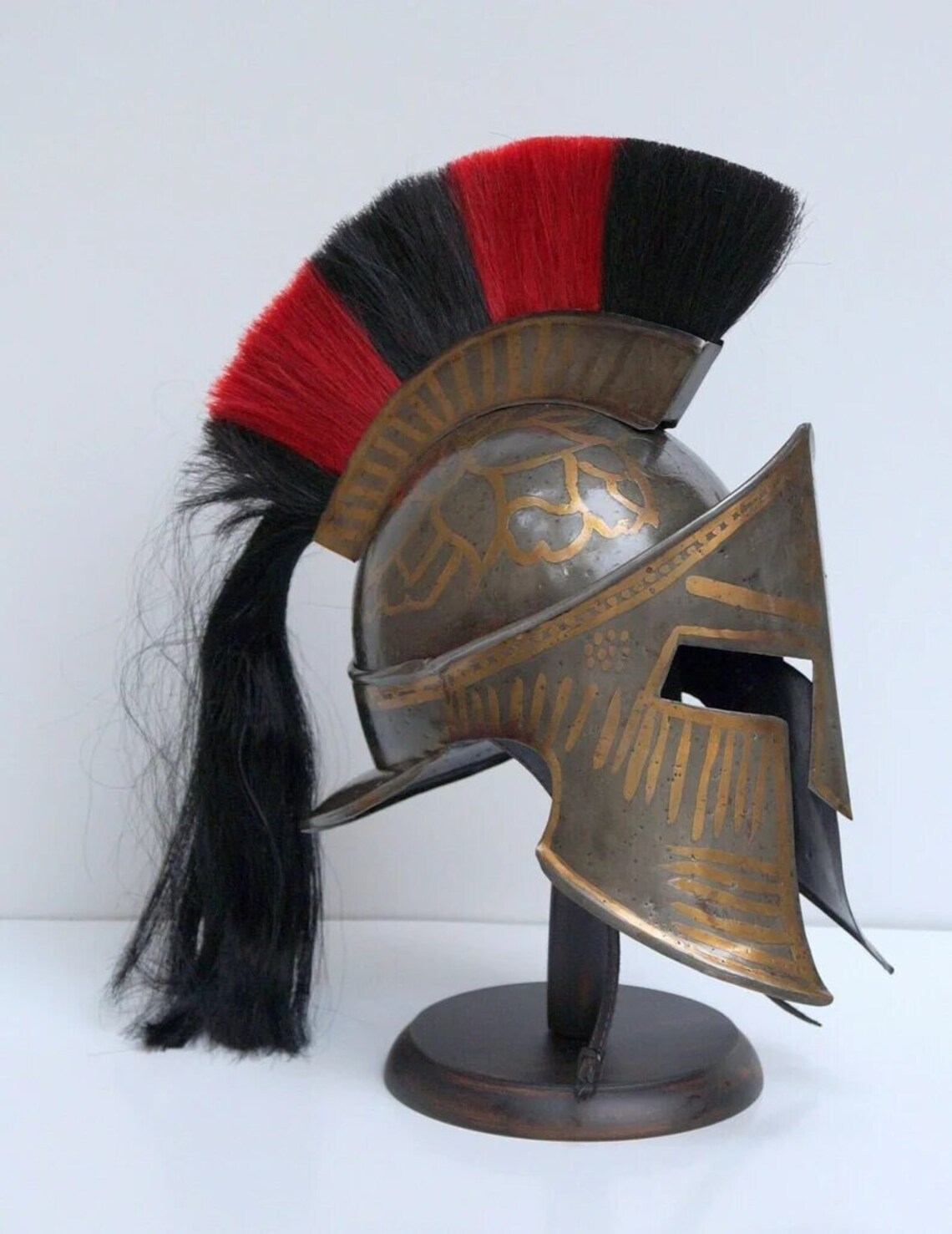 Great King Leonidas Spartan 300 Movie Gold Helmet