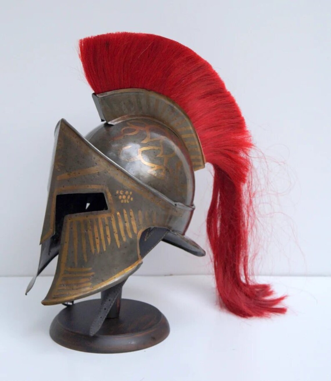 Great King Leonidas Spartan 300 Movie Gold Helmet