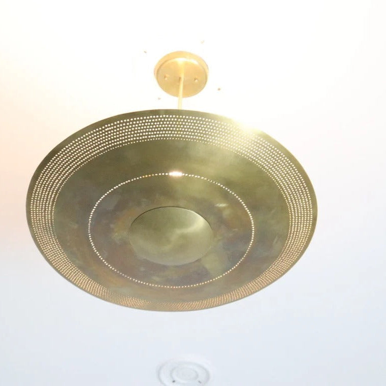 Mid-Century Brass Flush Mount Ceiling Light – Sputnik Chandelier (24"x24"x18")