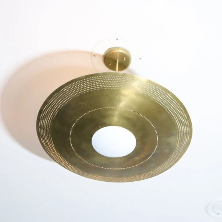 Mid-Century Brass Flush Mount Ceiling Light – Sputnik Chandelier (24"x24"x18")
