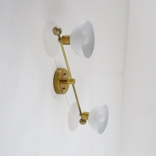2-in-1 Brass Wall Lamp & Chandelier – Mid-Century Ceiling Light for Home Décor
