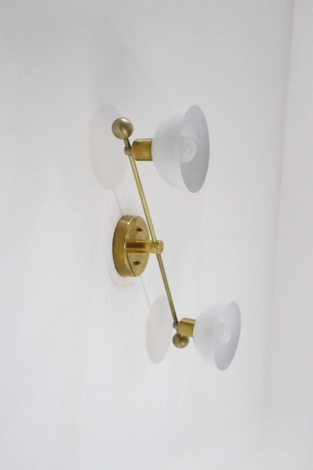 2-in-1 Brass Wall Lamp & Chandelier – Mid-Century Ceiling Light for Home Décor