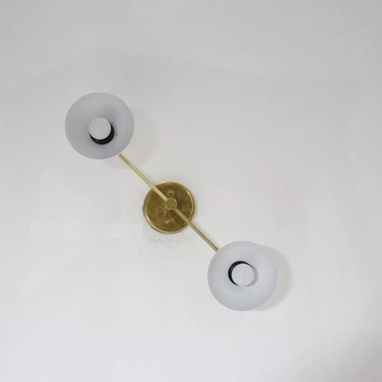 2-in-1 Brass Wall Lamp & Chandelier – Mid-Century Ceiling Light for Home Décor