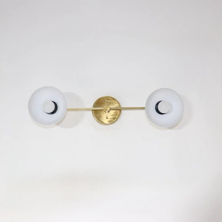 2-in-1 Brass Wall Lamp & Chandelier – Mid-Century Ceiling Light for Home Décor