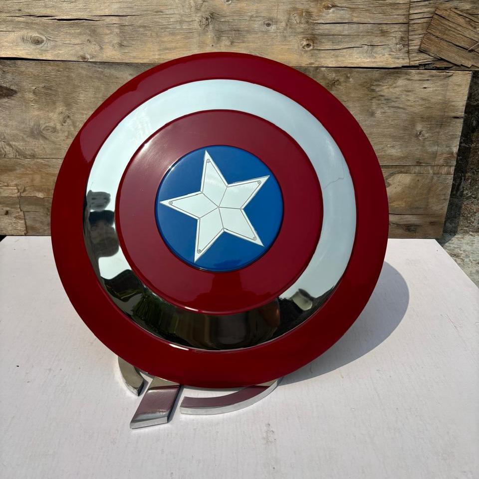 Handmade Stainless Steel Superhero Shield – Round Battle Shield Prop