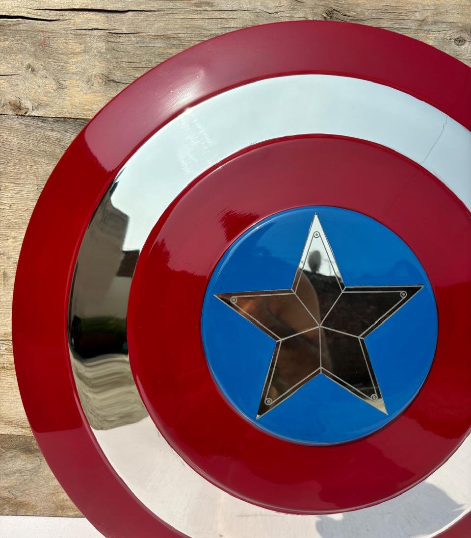 Handmade Stainless Steel Superhero Shield – Round Battle Shield Prop