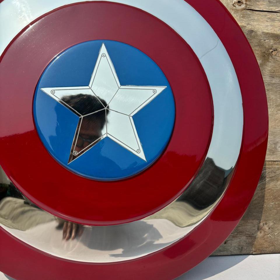 Handmade Stainless Steel Superhero Shield – Round Battle Shield Prop