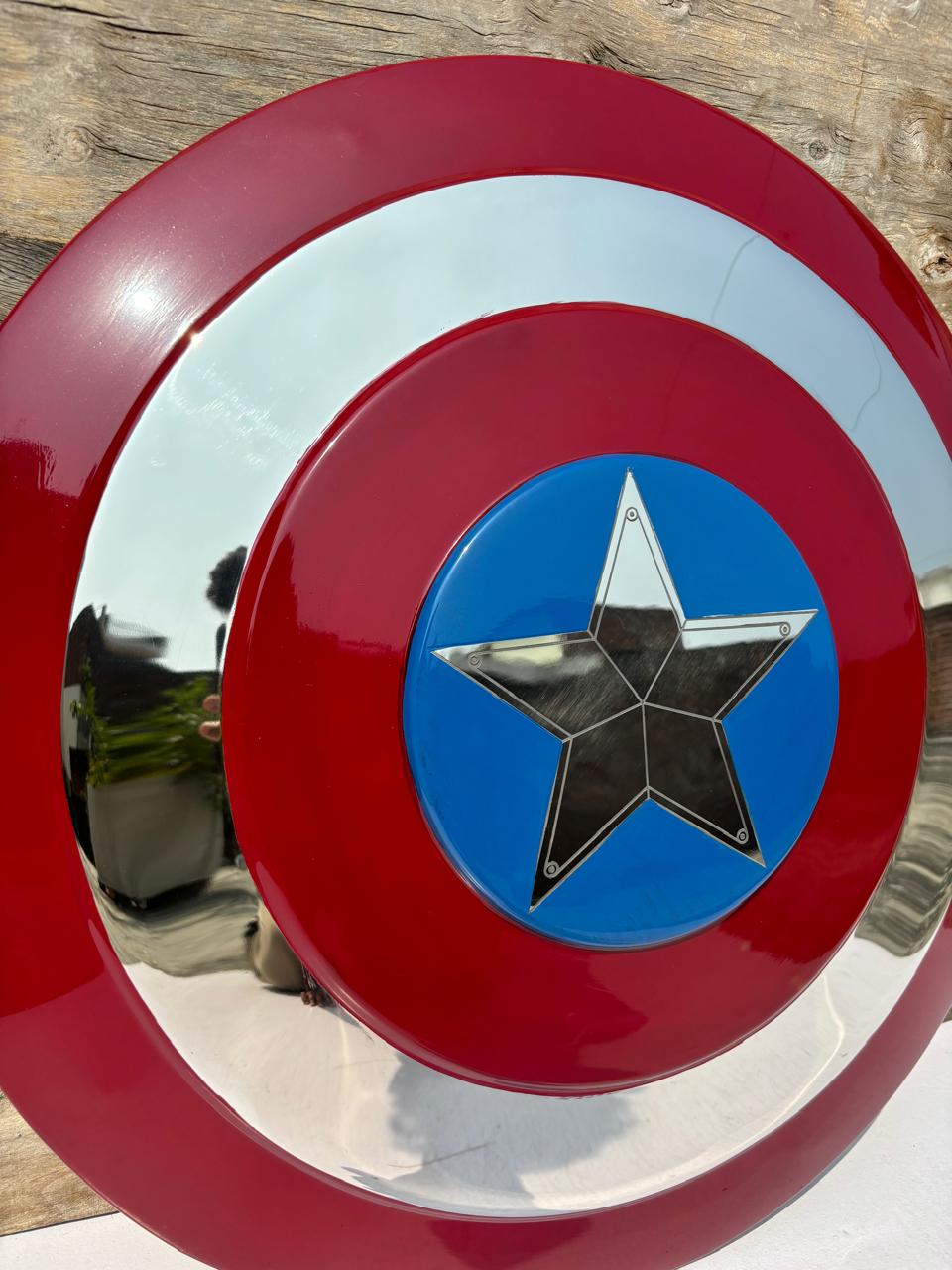 Handmade Stainless Steel Superhero Shield – Round Battle Shield Prop