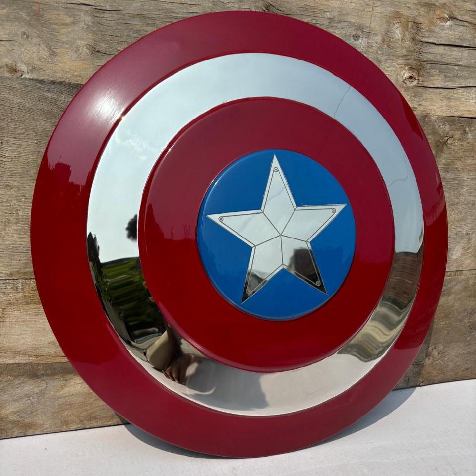 Handmade Stainless Steel Superhero Shield – Round Battle Shield Prop