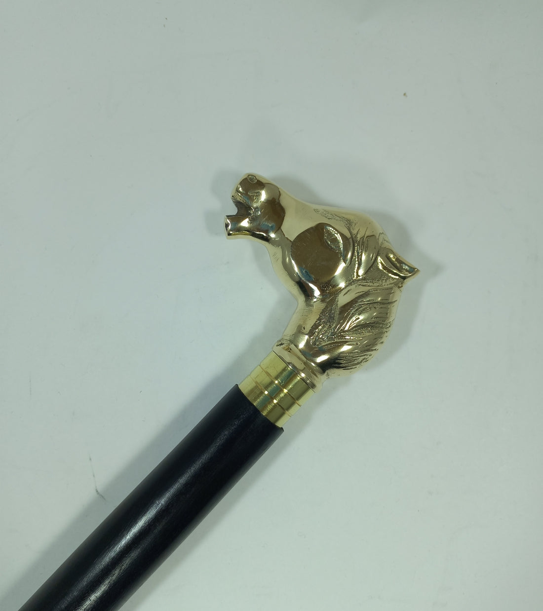 Walking Stick Brass Horse H4 Handle 36"