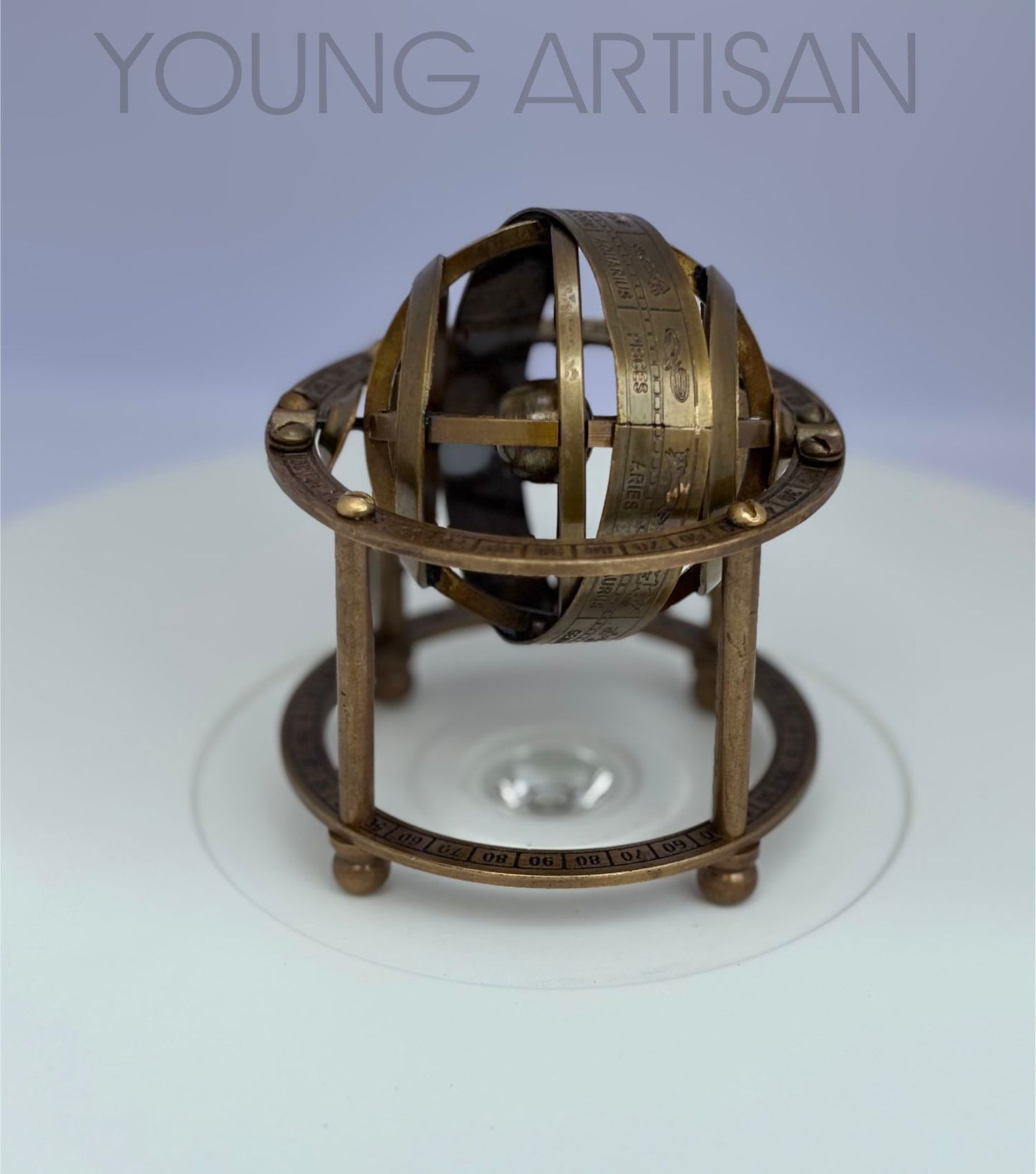 5" Brass Armillary Sphere Paperweight