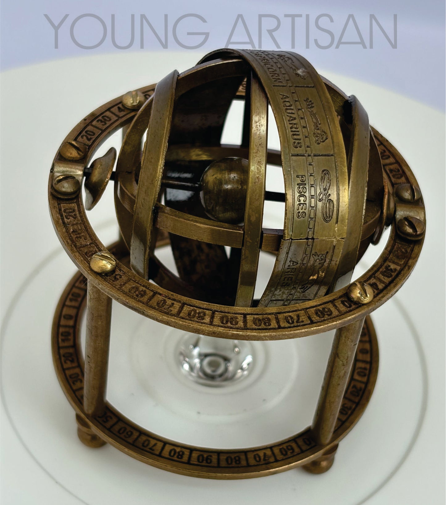 5" Brass Armillary Sphere Paperweight