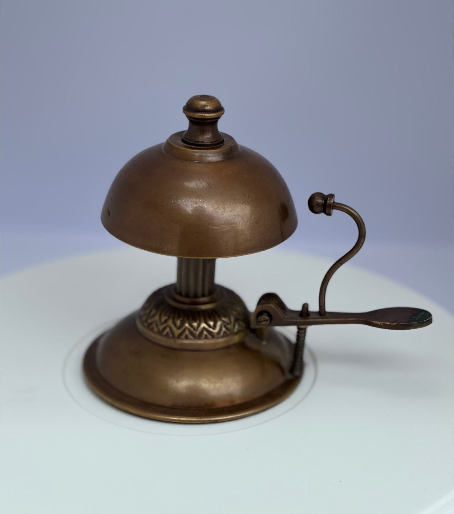 Antique Brass Desk Calling Bell 5" | Vintage Hotel Reception Bell | Office Service Bell | Handmade Collectible Counter Bell