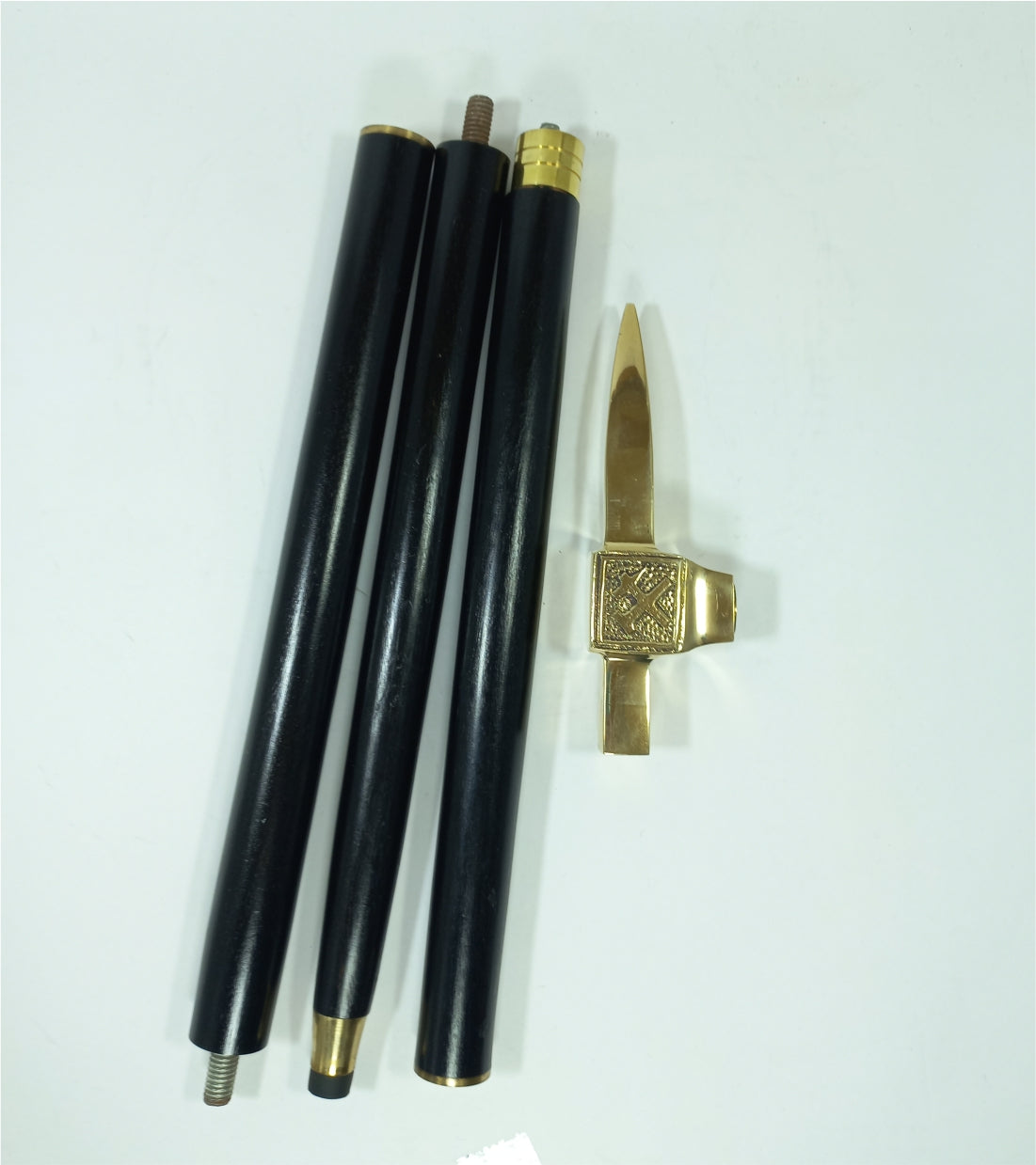 Foldable Walking Stick Brass Hammer Handle