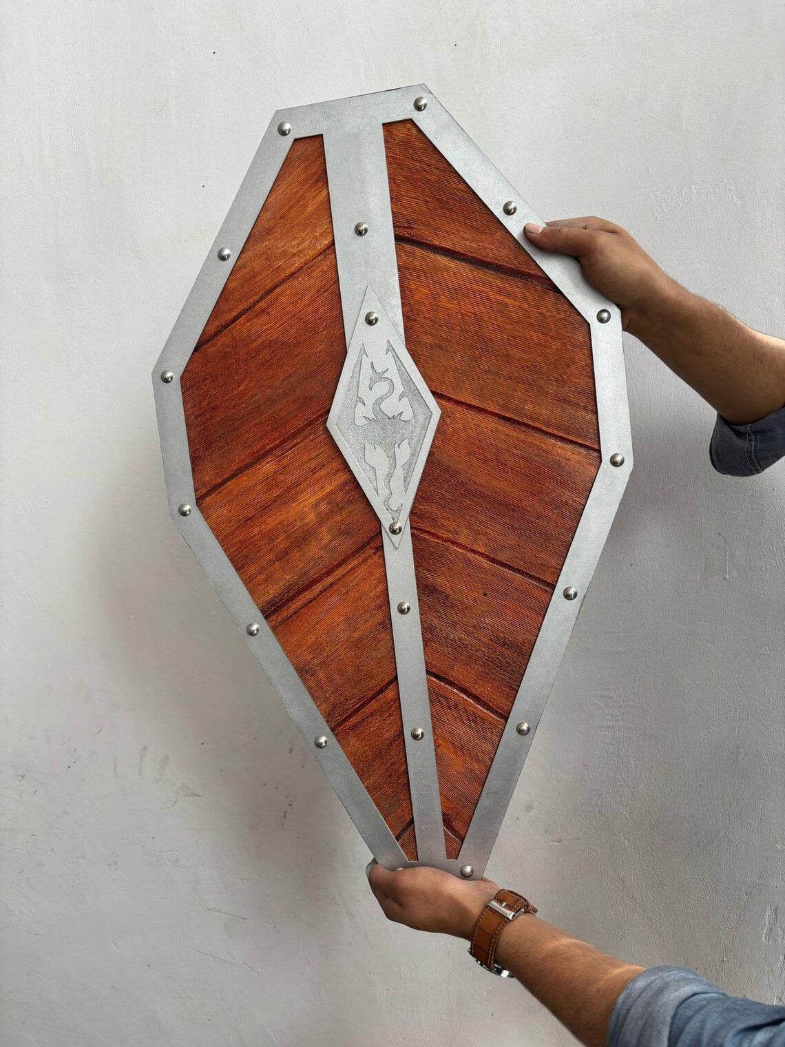 Medieval Handmade Wooden Templar Shield – Heater Shield 24"