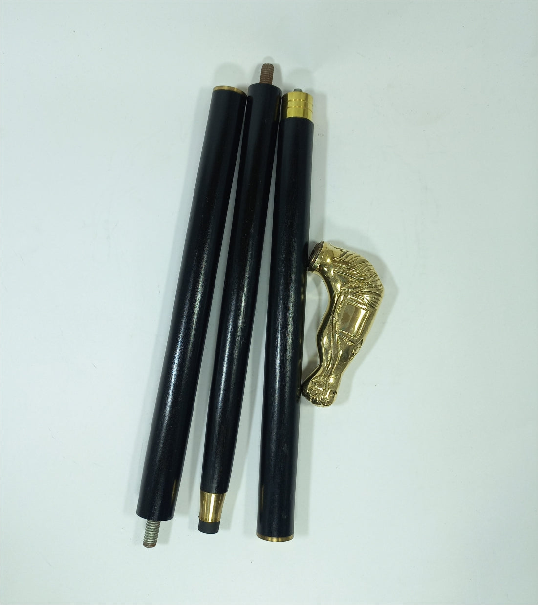 Walking Stick Brass Horse H2 Handle 36"