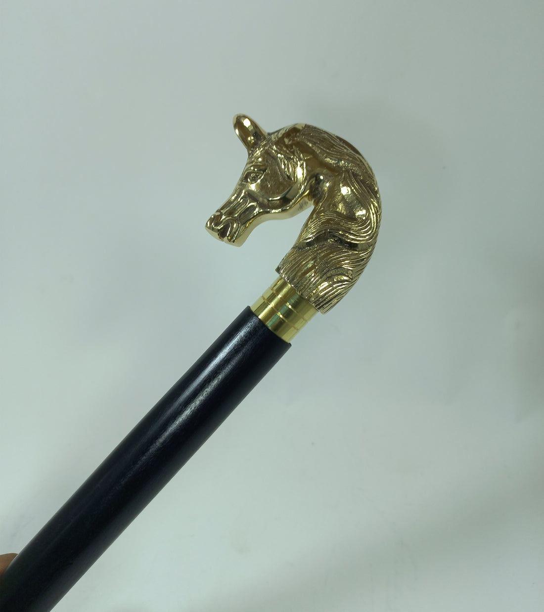 Walking Stick Brass Duke Horse Handle 36"