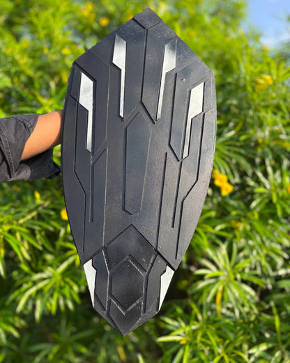 Wakanda Captain America Wooden Shield – 22"x10" Handcrafted Replica with Back Strap