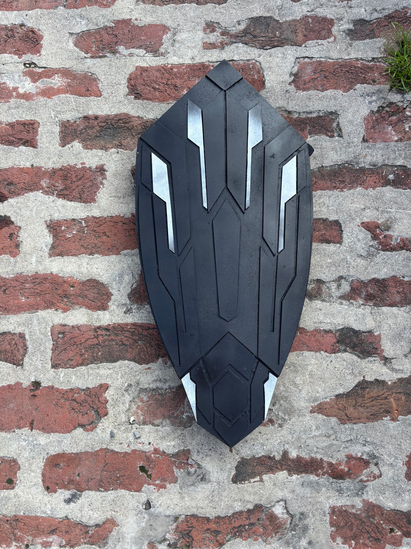 Wakanda Captain America Wooden Shield – 22"x10" Handcrafted Replica with Back Strap