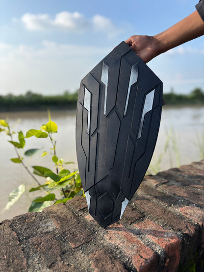 Wakanda Captain America Wooden Shield – 22"x10" Handcrafted Replica with Back Strap