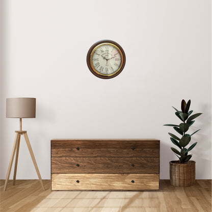 Colonial Wooden Wall Clock