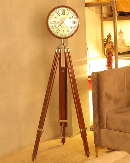 Wooden Tripod Floor Clock 40"