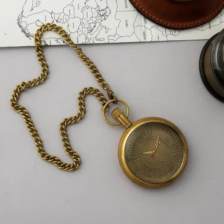 Pocket Watch with Leather Pouch | Victoria London Dial