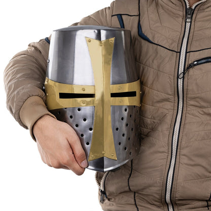 Medieval Crusader Helmet - Knights Templar Armor Helmet