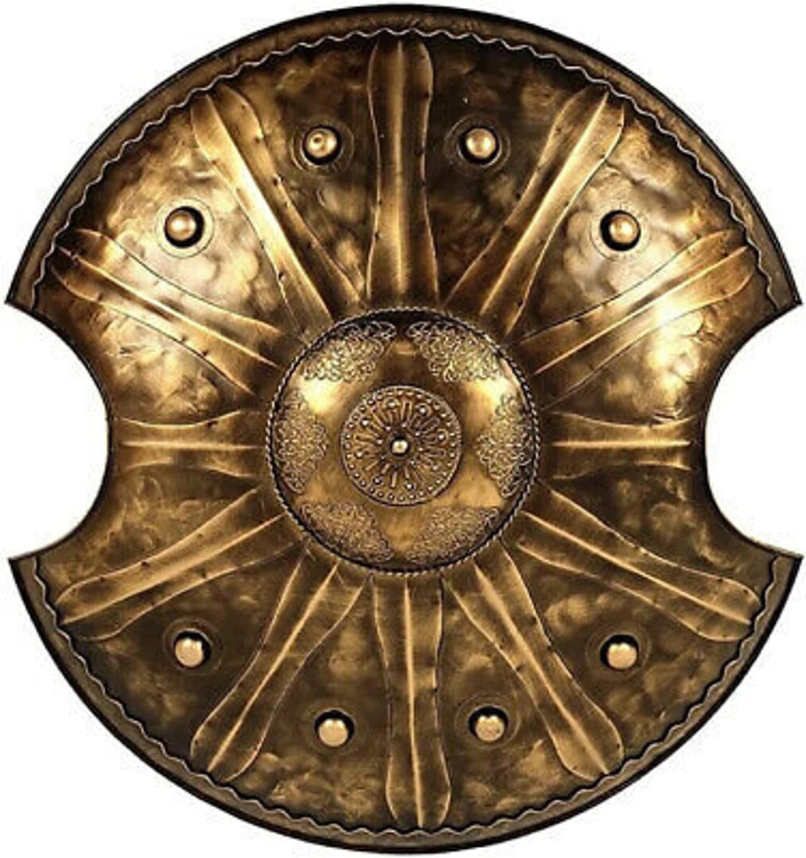 Troy-Trojan battle hand-forged steel round shield – Young Artisan