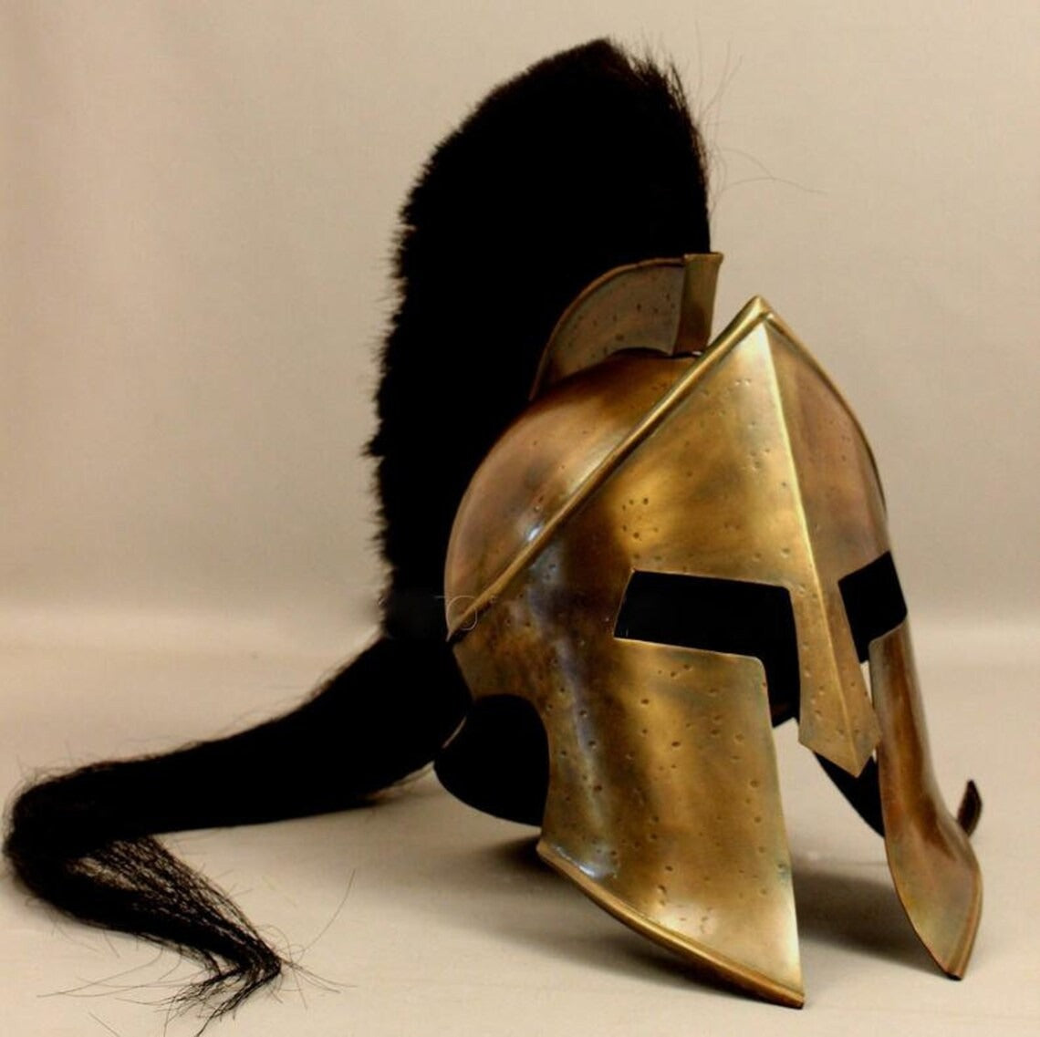 Great King Leonidas Sparta 300 Movie Brass Helmet