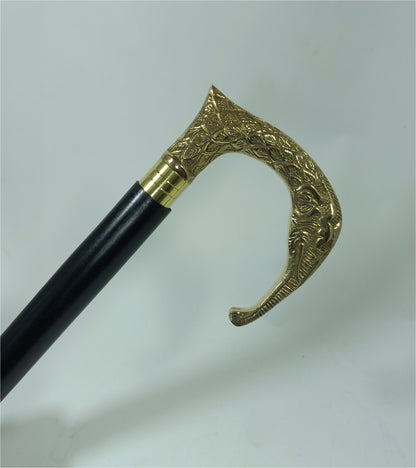 Foldable Walking Stick Brass RAM Head Handle 36 – Young Artisan