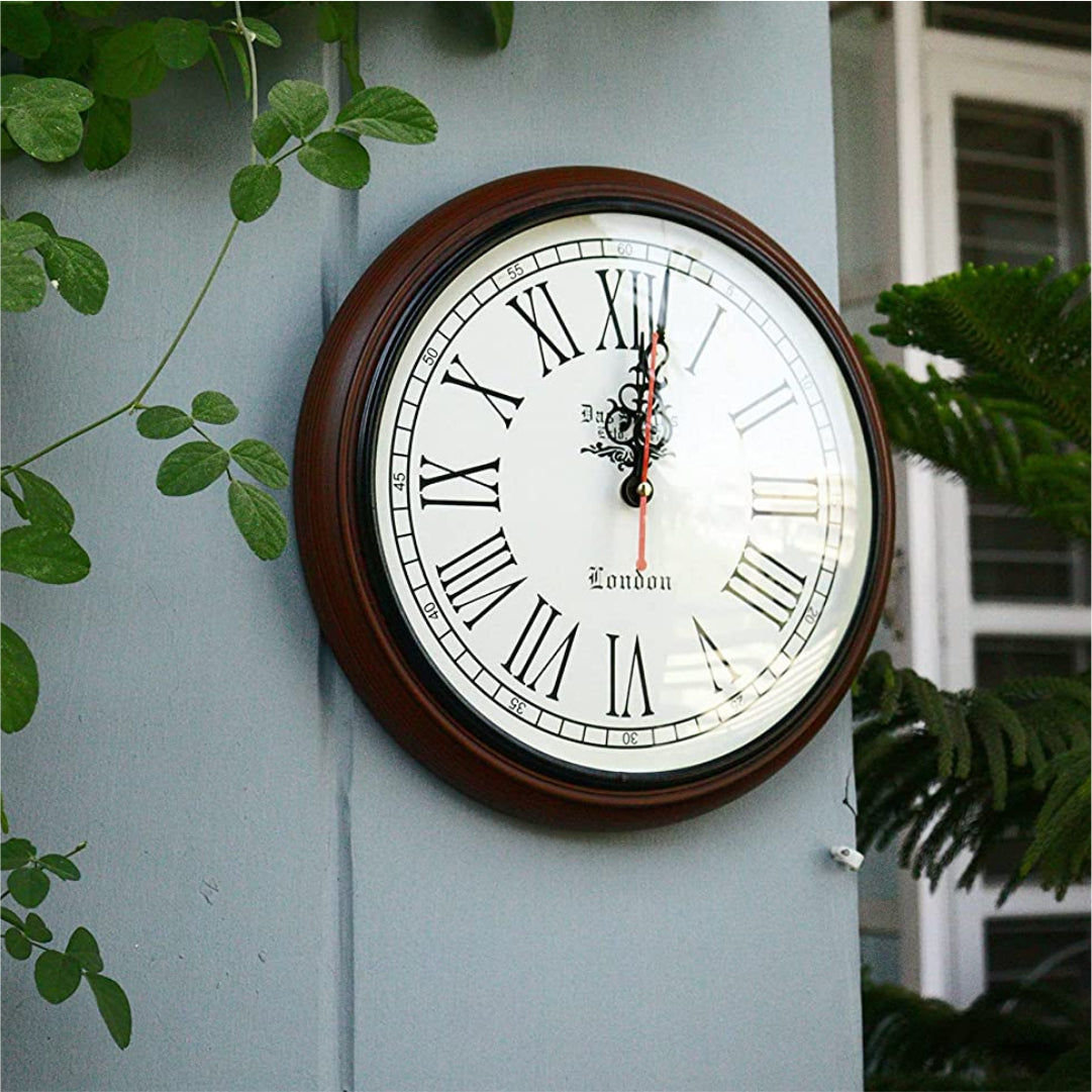 Das Santos Wooden Wall Clock - 12"