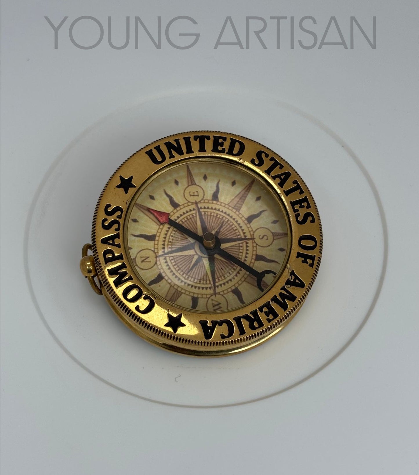 2.5" Brass Vintage Navigational Compass
