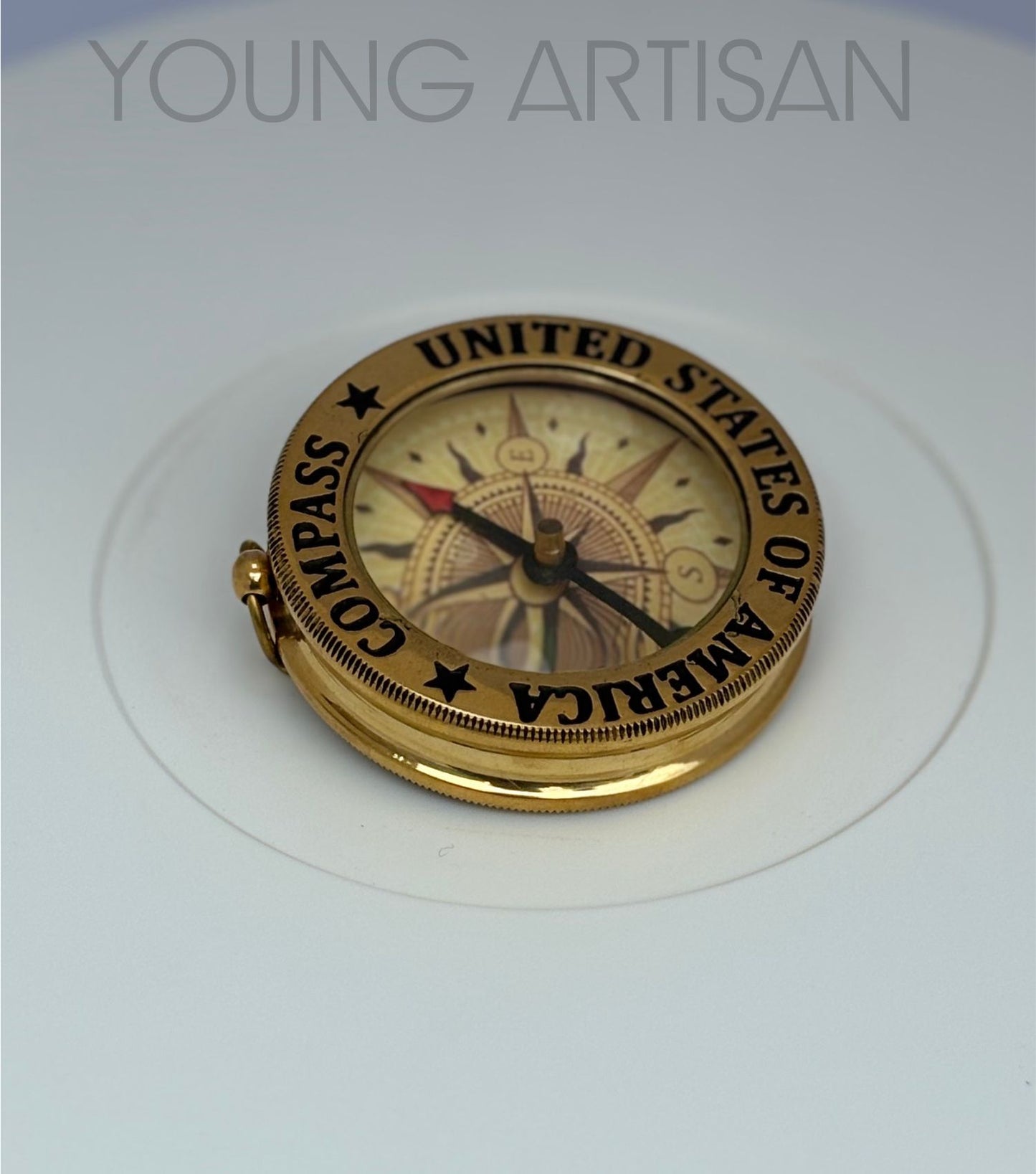 2.5" Brass Vintage Navigational Compass