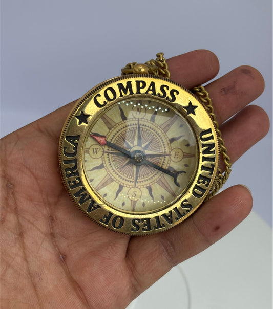 2.5" Brass Vintage Navigational Compass