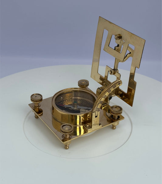 3" Square Brass Sundial Compass