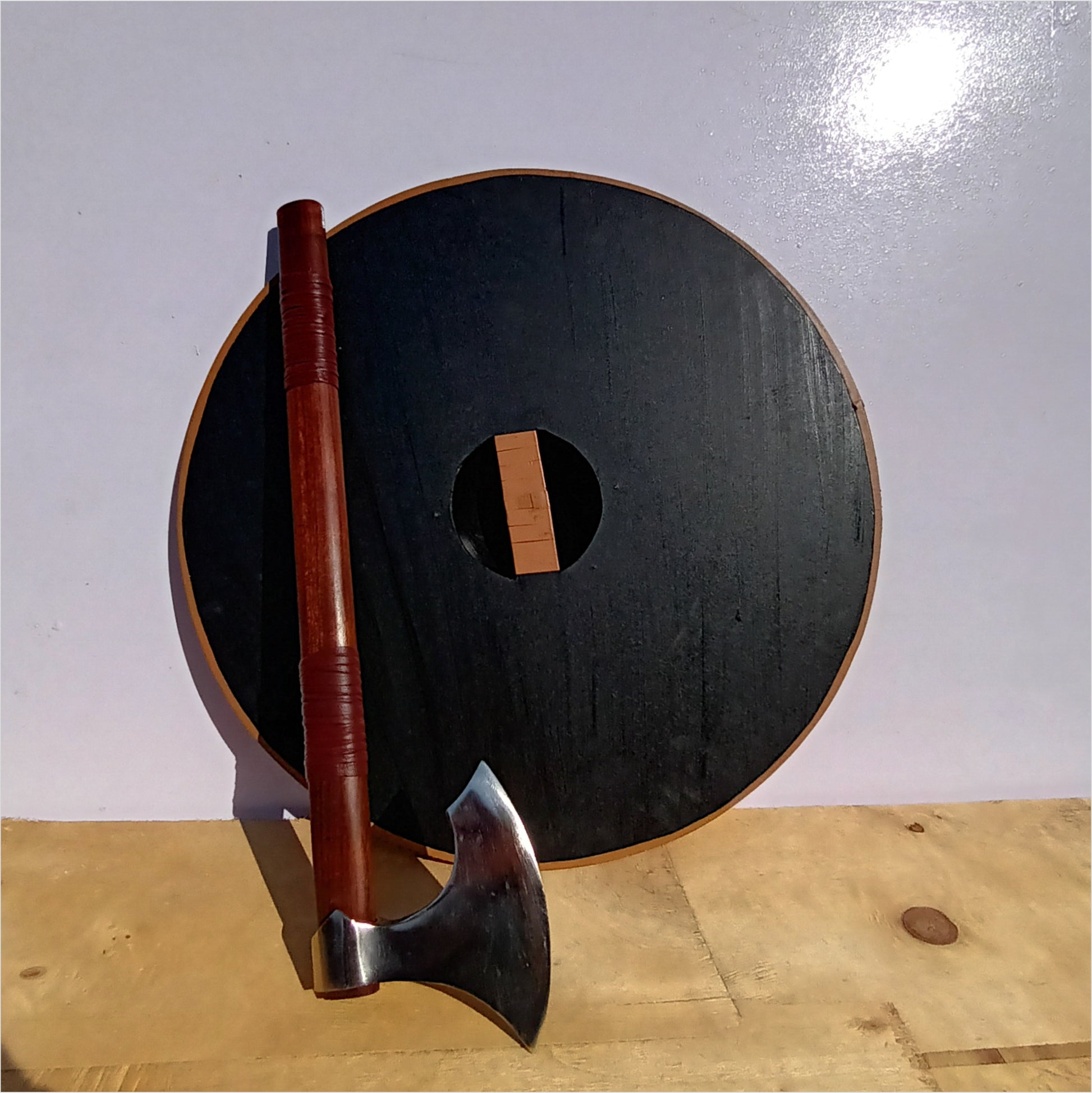 Viking Battle Wooden Shield & Axe 24 Inches